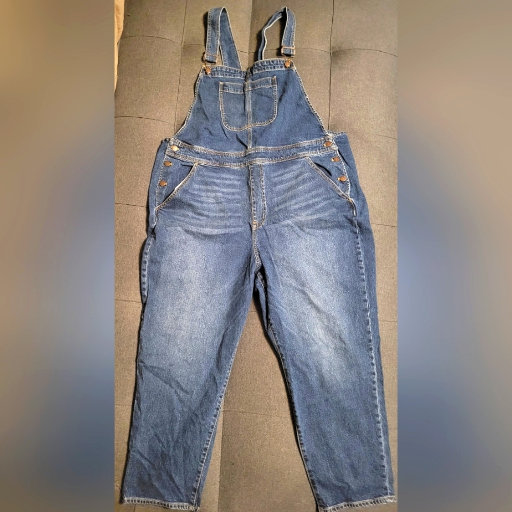 2X J Crew Denim Overalls